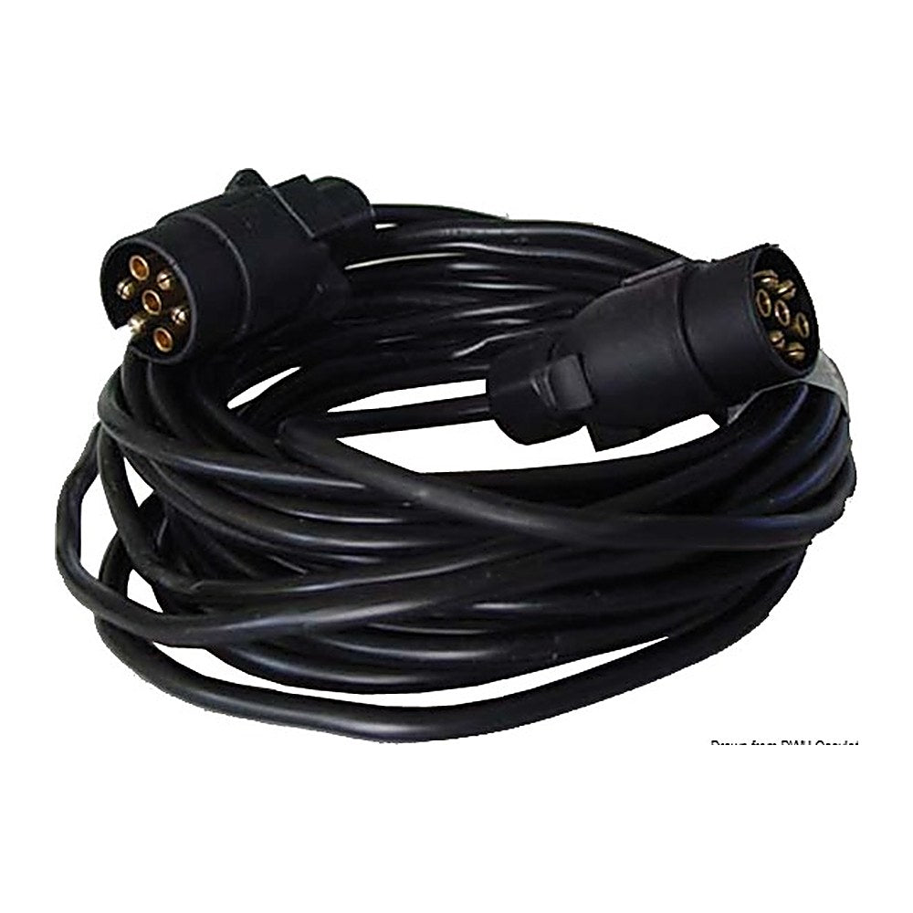 Extension cable for trailer 2 plugs/7 poles 10 m - foto originale Osculati Srl