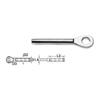 Terminale inox occhio Ø 12 mm