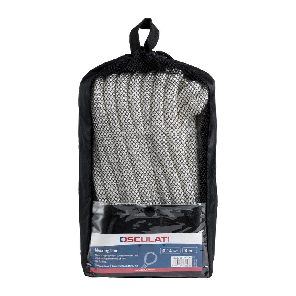 Mooring line with eye black 14 mm x 9 m - foto originale Osculati Srl