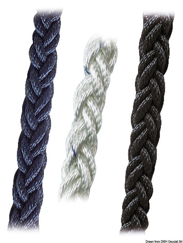 Square Line braid blue 12 mm (pack of 200) - foto originale Osculati Srl