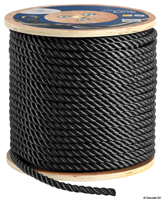 3-strand line black 16 mm (pack of 100) - foto originale Osculati Srl