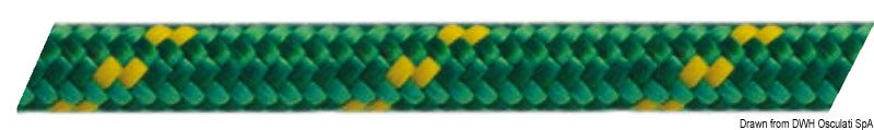 Double braid green Ø 12 mm - foto originale Osculati Srl
