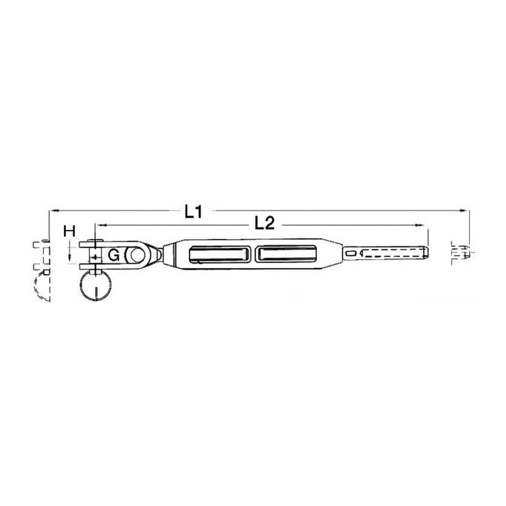 Turnbuckle jointed fork 5/8" for cable 8 mm - foto originale Osculati Srl