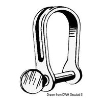 Manille emboutie longue en inox 5 mm (lot de 10)