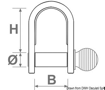 SS short strip shackle 6 mm (pack of 10) - foto originale Osculati Srl