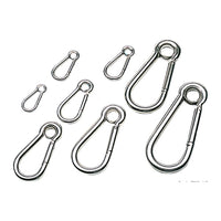 Mosquetão polido AISI 316 com olhal 7 mm (pack de 10)