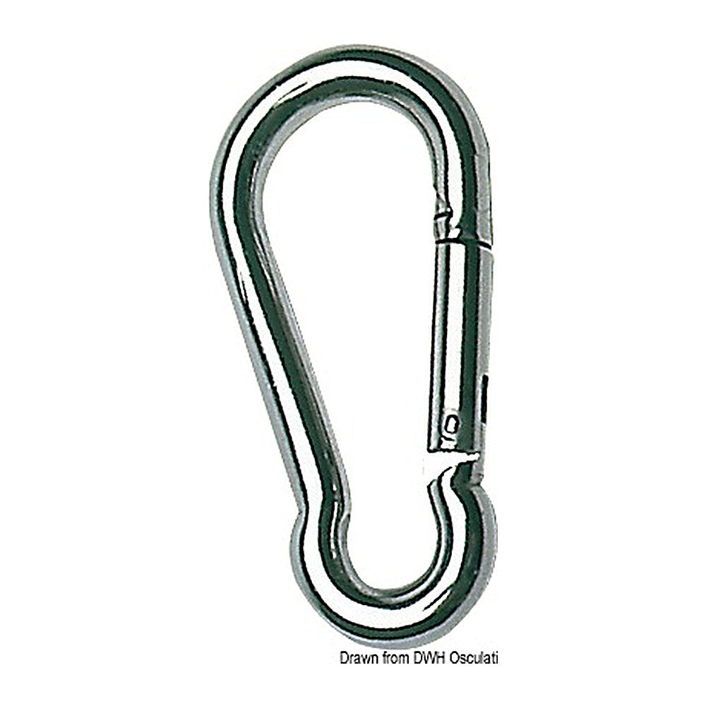 Carabiner hook AISI 316 10 mm (pack of 10) - foto originale Osculati Srl