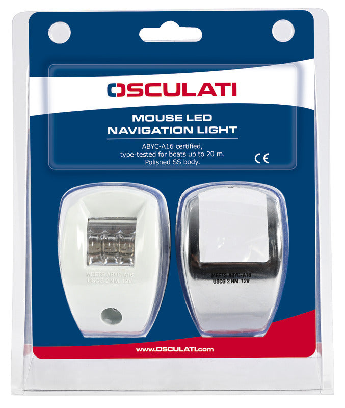 Mouse navigation light red SS body - foto originale Osculati Srl