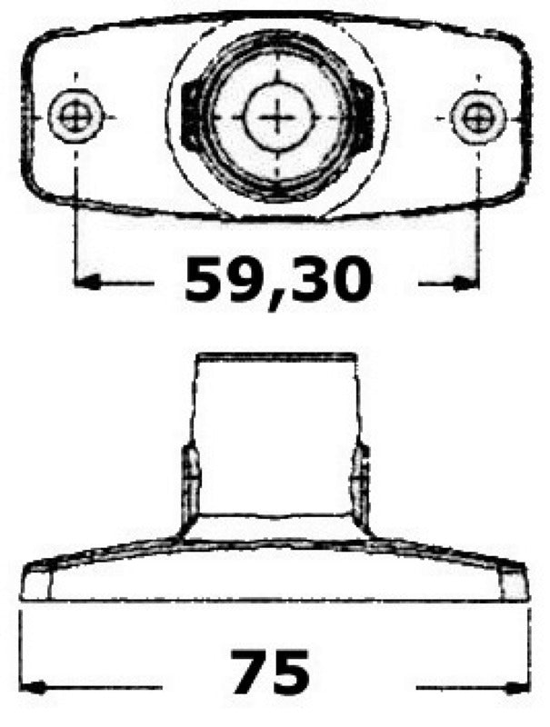 Evoled 360° mooring light white plastic body - foto originale Osculati Srl