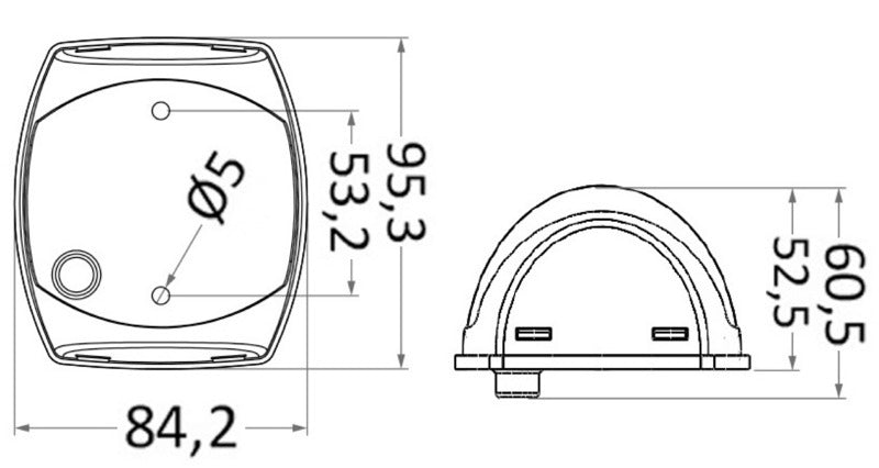 Sphera II navigation light 135° white body - foto originale Osculati Srl