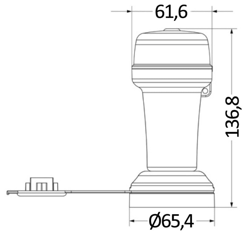 Navigation light 360° white - foto originale Osculati Srl