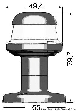 Orions black/112.5° red navigation light - foto originale Osculati Srl