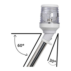 360° led pole w/30° white light 60 cm - foto originale Osculati Srl