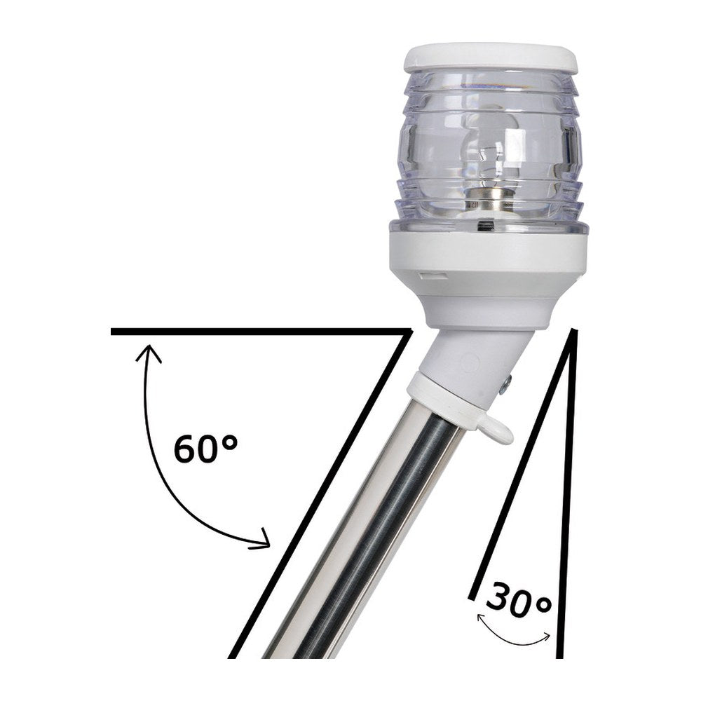 Pull-out white pole light 30° on axis 100 cm - foto originale Osculati Srl