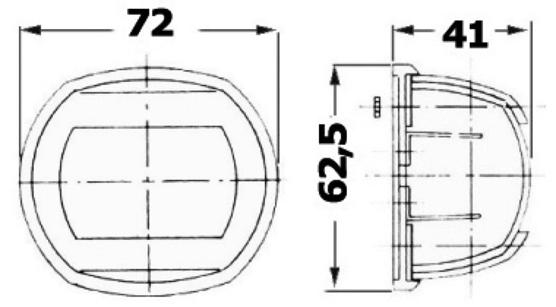 Compact 12 AISI 316/white stern navigation light - foto originale Osculati Srl