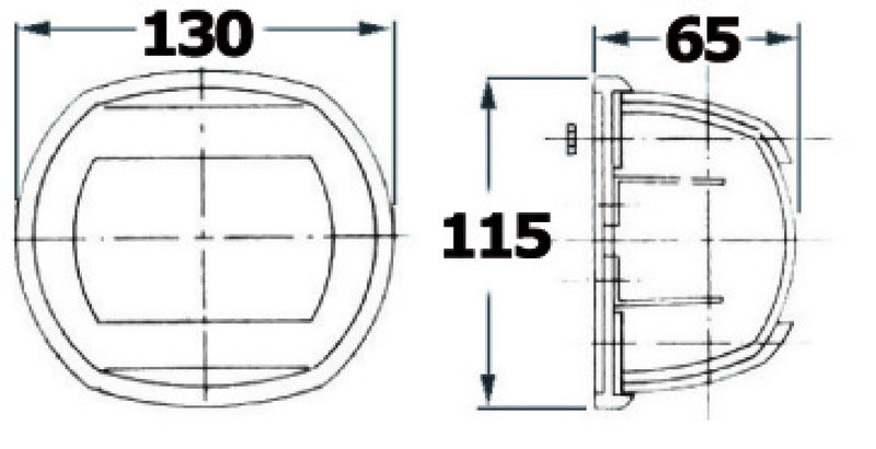 Maxi 20 black 12 V/112.5° green navigation light - foto originale Osculati Srl