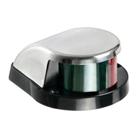 Luz de navegação de proa vermelho/verde, tampa em inox