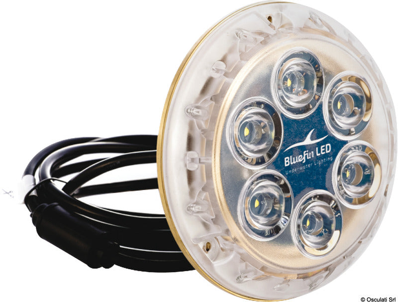PIRANHA P6 NITRO LED underwater light white+blue 12V - foto originale Osculati Srl