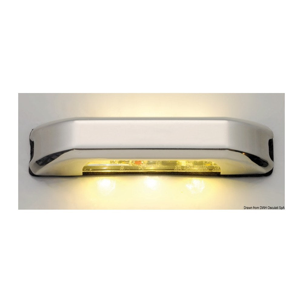 LED courtesy light w/4 + 4 white LEDs - foto originale Osculati Srl