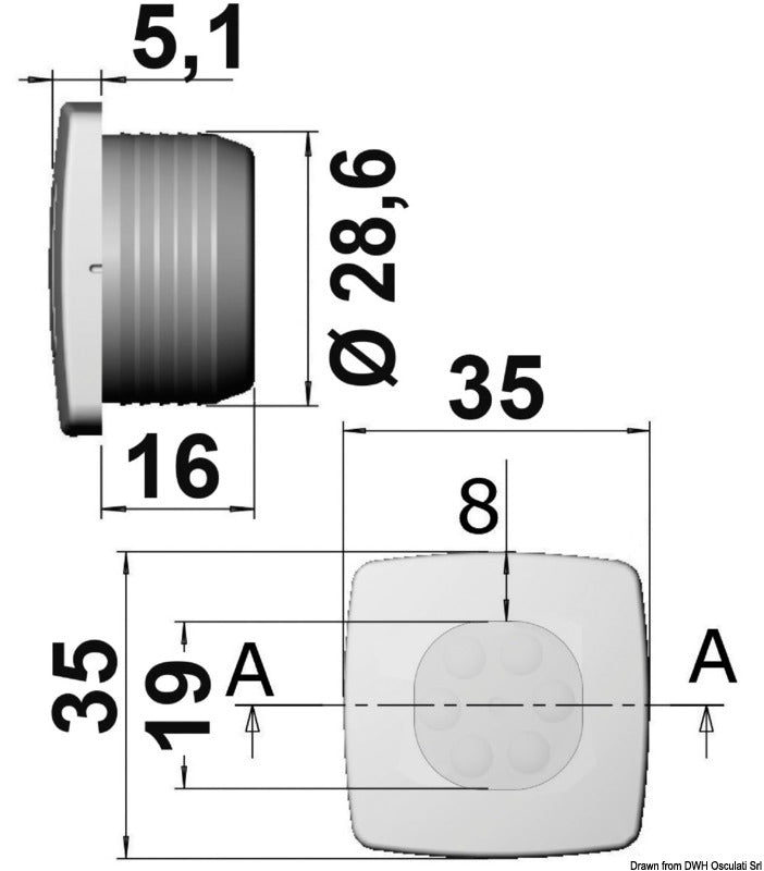 Constella LED courtesy light 2 LEDs white - foto originale Osculati Srl