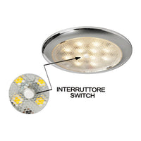 Plafonnier LED Procion doré sans encastrement, interrupteur