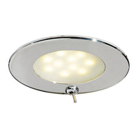 Foco LED Atria de acero inoxidable pulido con interruptor