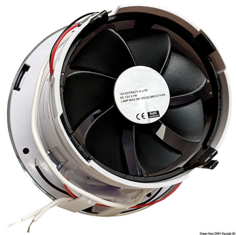 Recess-fit LED spot light w/extractor fan 12V - foto originale Osculati Srl