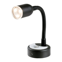 Faretto LED snodato nero 240 mm