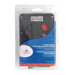 Wave electric control panel 3 + 12V voltmeter - foto originale Osculati Srl