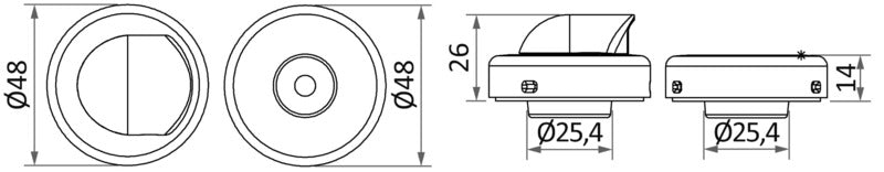Watertight nylon lateral fairlead - foto originale Osculati Srl