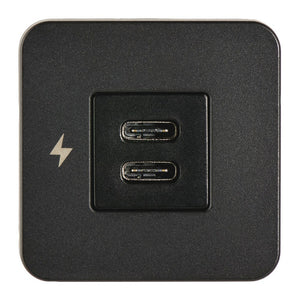 SCANSTRUT Tile dual USB port C+C black - foto originale Osculati Srl