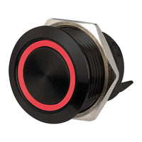 Interrupteur FLAT noir inox ON-OFF 12/24V LED RBW (lot de 10)