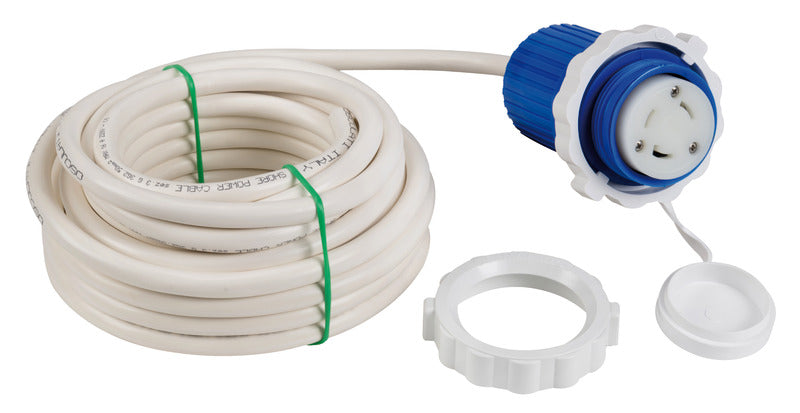 Pre-mounted cap + cable blue 10 m 24 A 3x4 - foto originale Osculati Srl