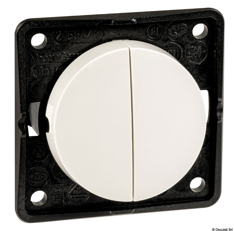 BERKER double switch 16A charcoal grey - foto originale Osculati Srl