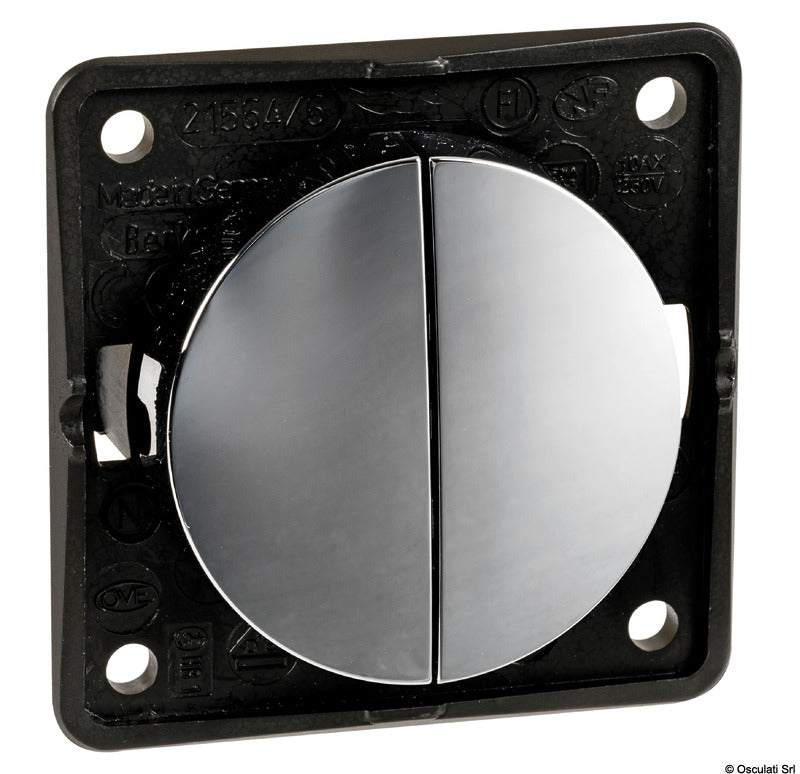 BERKER double switch 16A white - foto originale Osculati Srl