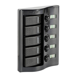 Control panel 5 flush rocker switches pol.graphite - foto originale Osculati Srl
