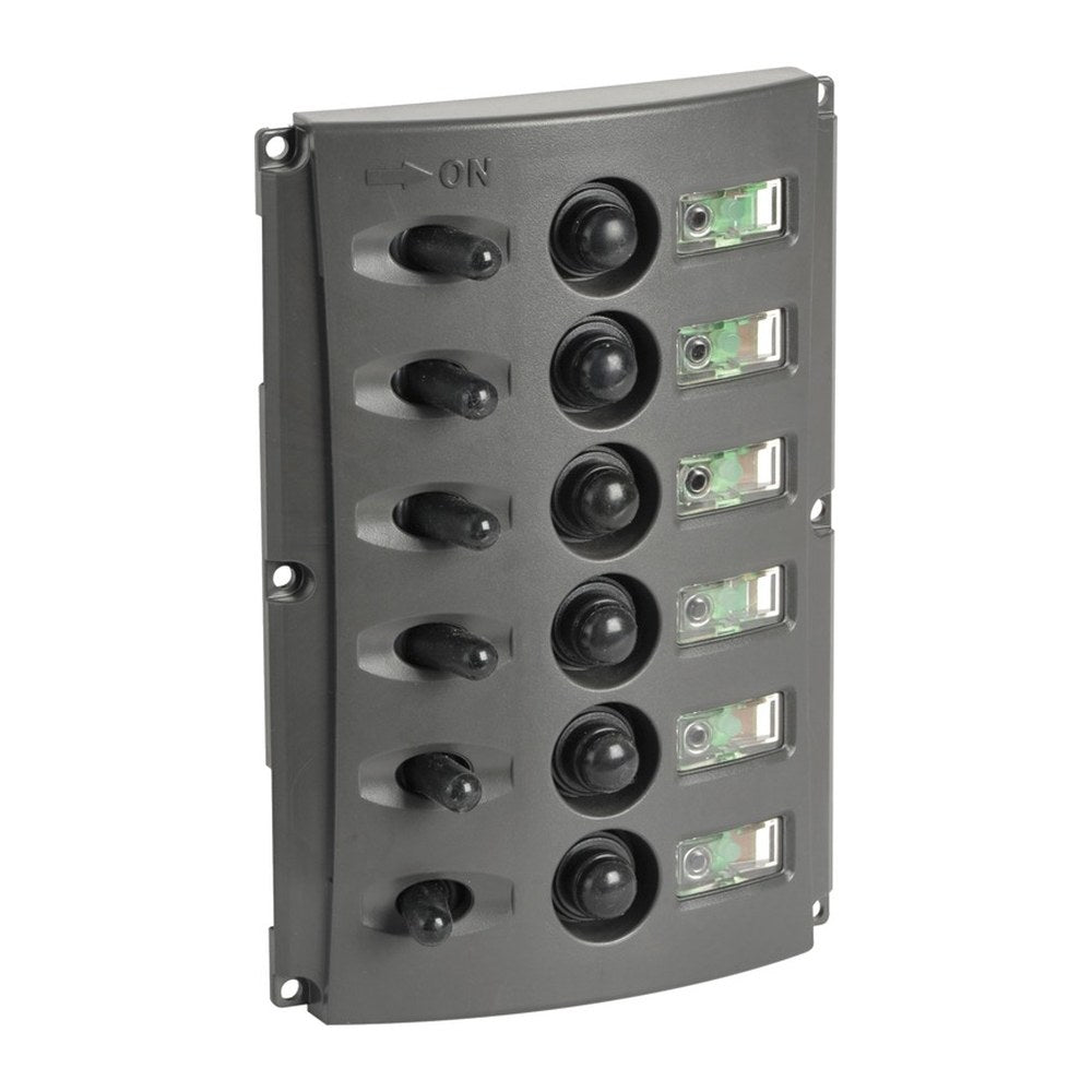 Electric panel w/automatic fuses and double LED - foto originale Osculati Srl