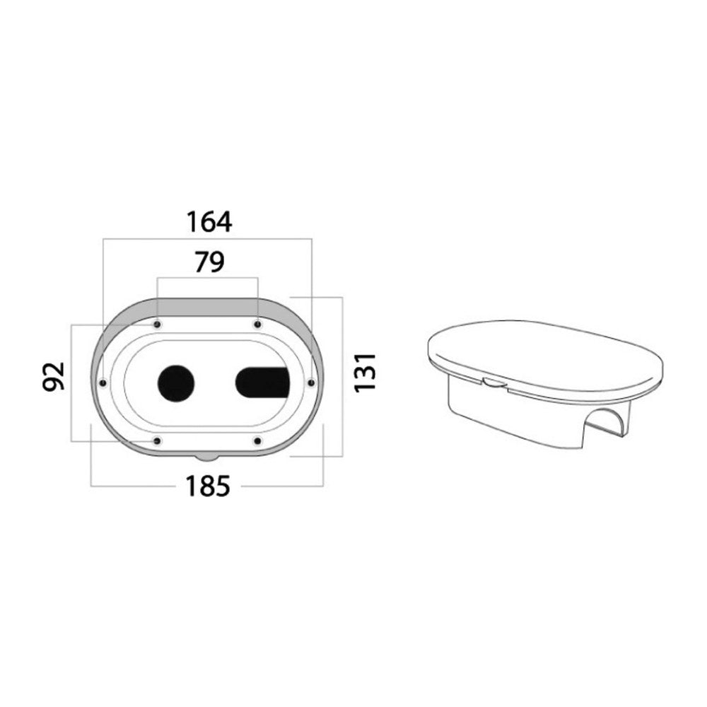 Oval shower box white PVC hose 4 m BULK package 10 pcs (pack of 10) - foto originale Osculati Srl