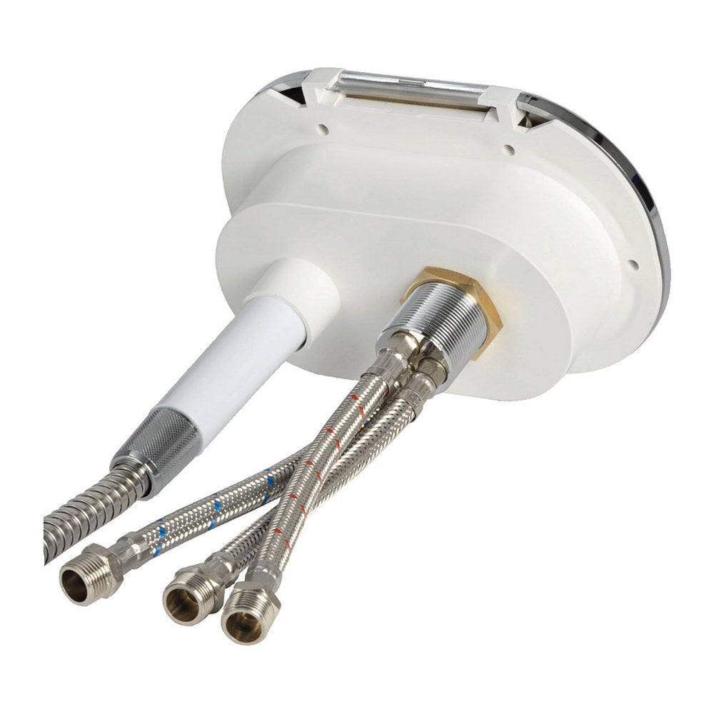 Oval shower box white nylon hose 4 m - foto originale Osculati Srl
