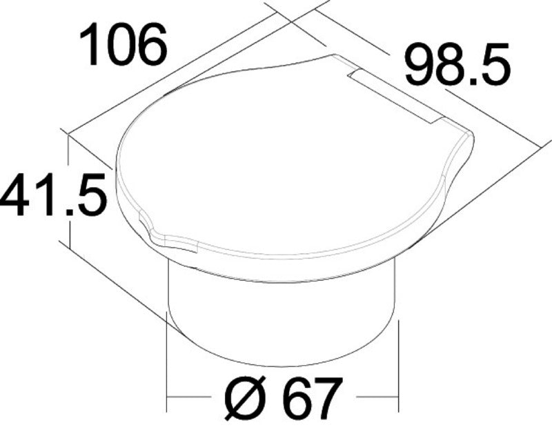Elegant shower box white finish PVC hose 2.5 m Flat mounting - foto originale Osculati Srl