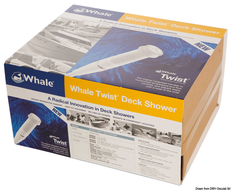 WHALE Twist® Mk2 deck shower black 150x120 mm - foto originale Osculati Srl