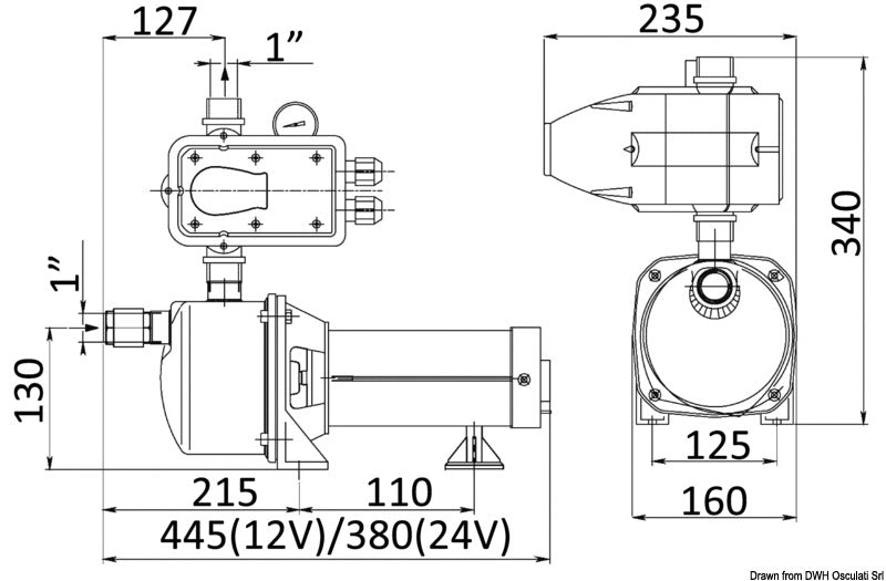 CEM elettromeccanica Fresh water pump with EPC system 24 V - foto originale Osculati Srl