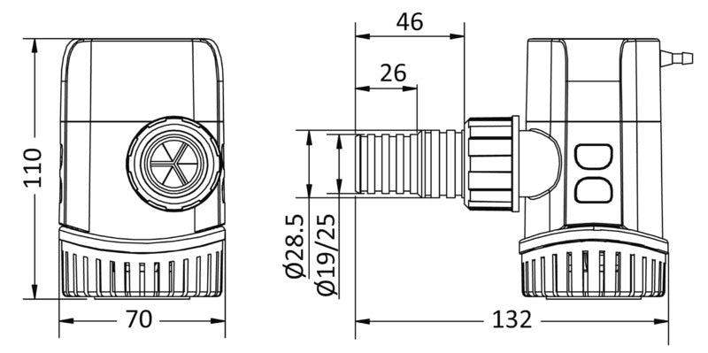 Europump Next Generation automatic bilge pump 1100 24V - foto originale Osculati Srl