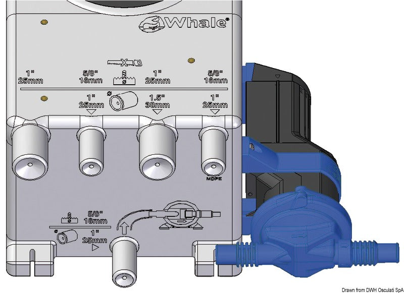 WHALE grey water tank 20 w/IC sensor - foto originale Osculati Srl