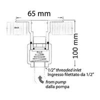 Engate baioneta + ligação plástica inclinada