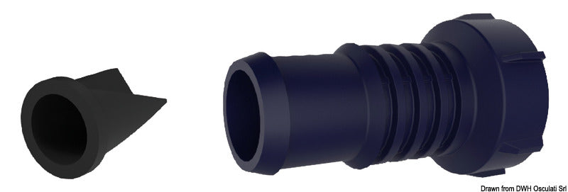 Attwood Straight hose connector 3/4" - 1" w/non return valve (pack of 12) - foto originale Osculati Srl