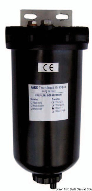 Pre-filter paper cartridge 3/8" only gasoline 8 micron - foto originale Osculati Srl