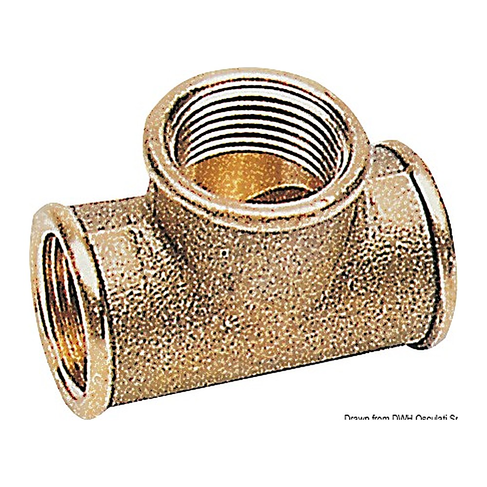 Brass T-fitting 1"1/2 - foto originale Osculati Srl