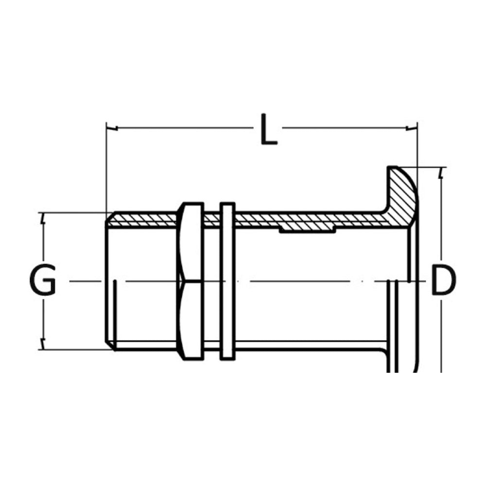 Seacock yellow brass 2"1/2 - foto originale Osculati Srl