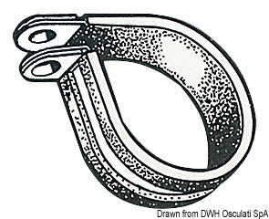 Rubber-coated SS hose clamp 40 mm (pack of 10) - foto originale Osculati Srl